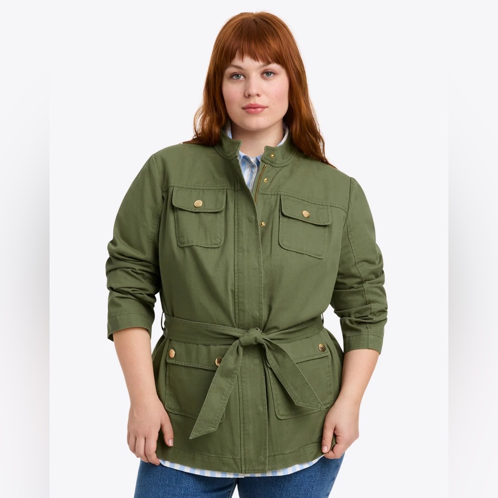 Draper James Field Jacket Green Twill 2x